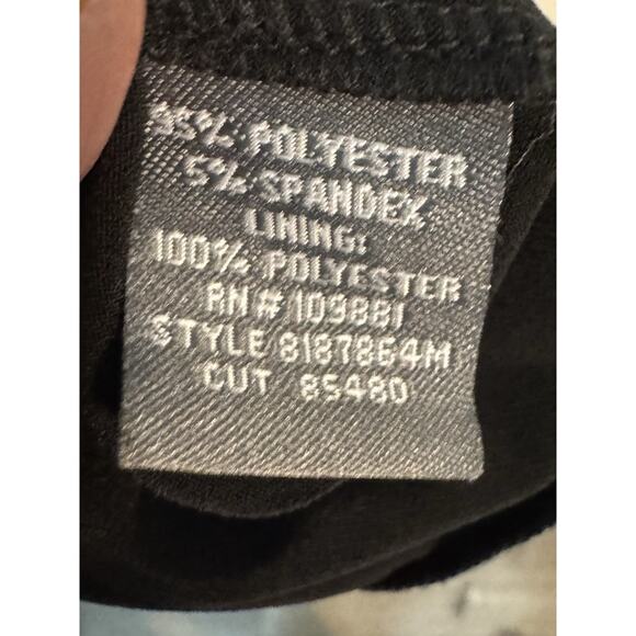 Donna Ricco NY Black Sleeveless V-neck Dress, Polyester/Spandex, 14 - Picture 6 of 6